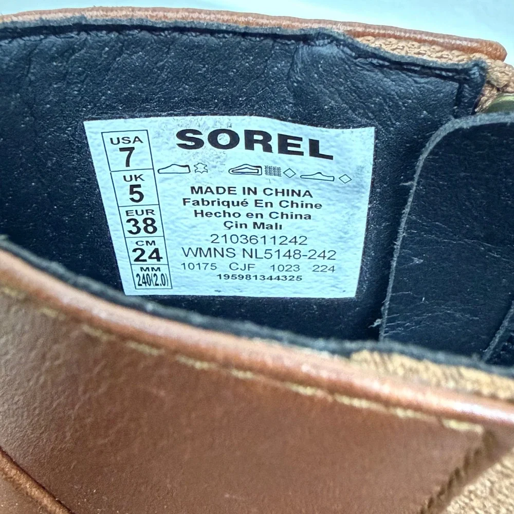 NWOB Sorel Brown‎ Ona Ave Zip Wedge Ankle Bootie